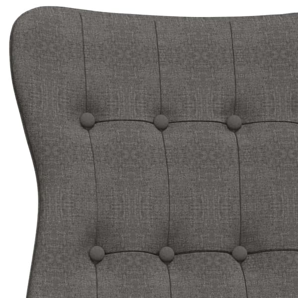 vidaXL Loungefåtölj, mörkgrå, klädd i tyg