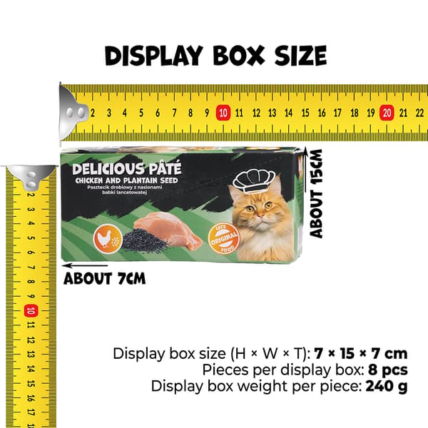 Vådfoder til katte Kyllingepaté med kage Lækker paté UniQ Pets 8x30g