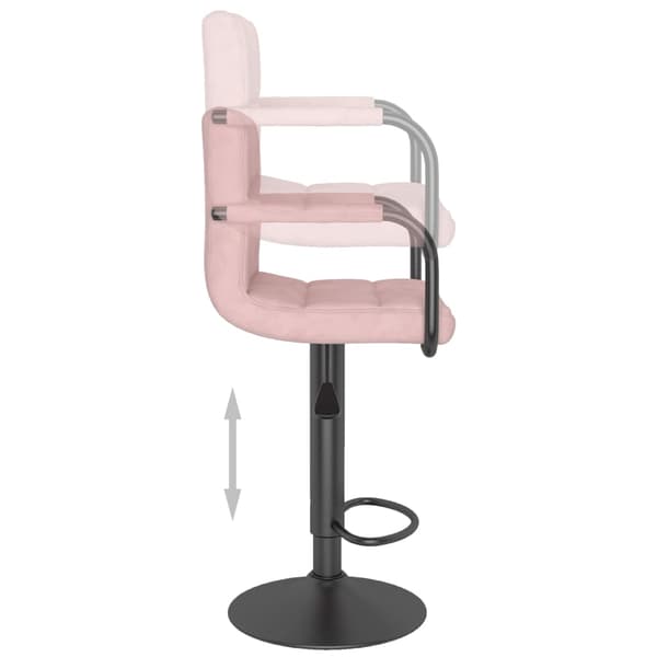 vidaXL Pall, Rosa, Klädd i Sammet