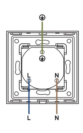 Enkelt glasuttag 1x230V Tuya Smart Wi-Fi-app Vit