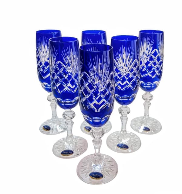Koboltkrystal Champagneglas 150ml Ananas