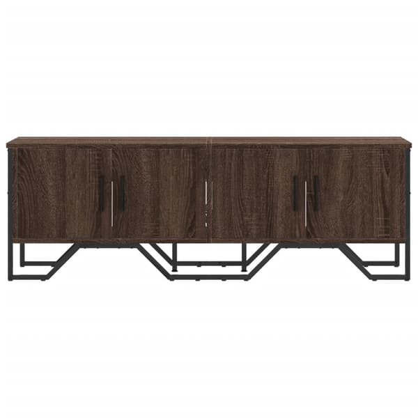 vidaXL TV-bord brunt egetræ 122x34x41 cm