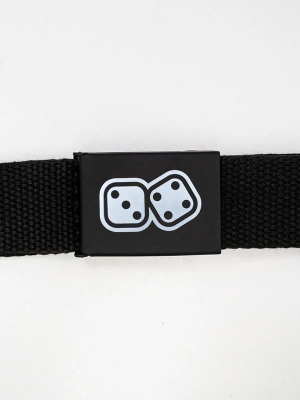 Sort Lucky Dice Webbing Bælte Uni