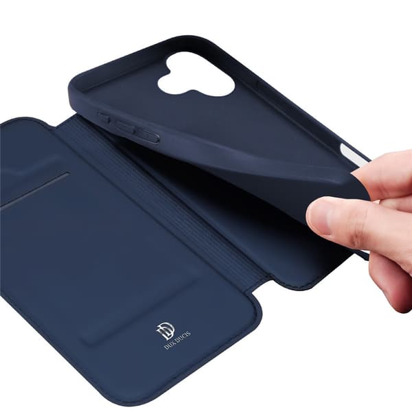 Dux Ducis iPhone 17 Skin Pro Flip-etui, Marineblå