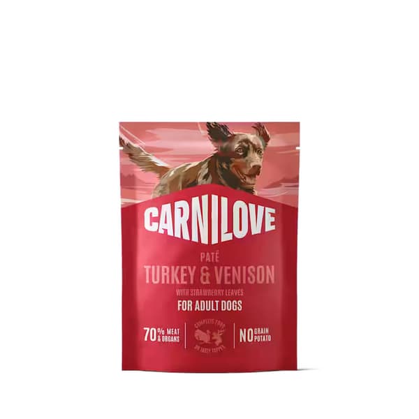 Carnilove våtfoder för hundar kalkon viltpaté 300g påse