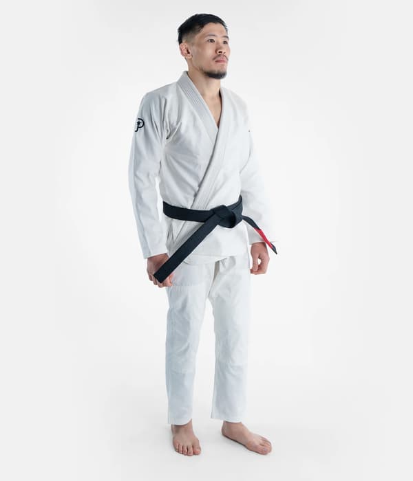 Progress Kimono/Gi BJJ Herr The Academy Vit + Vitt Bälte Set A2