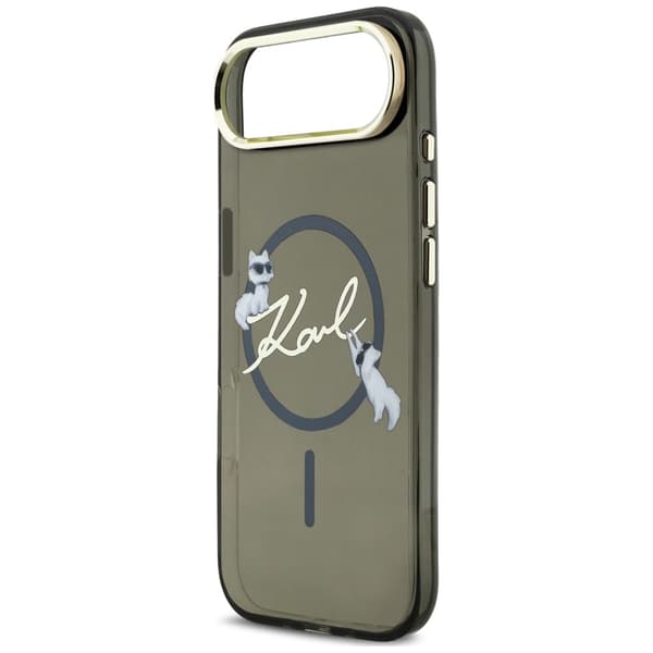 Karl Lagerfeld IML Choupettes Karl Script Logo MagSafe-etui til iPhone Air, sort