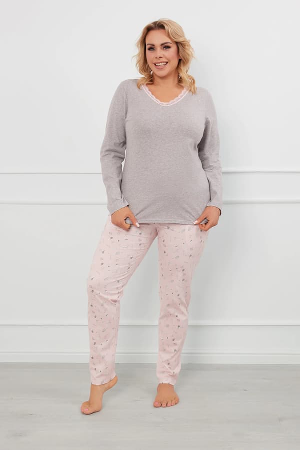 Rosaria dampyjamas långärmad, långbyxor XL