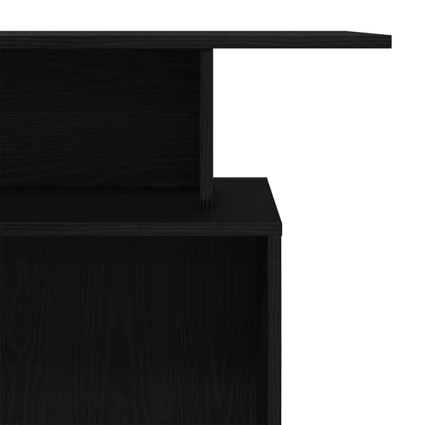 vidaXL Receptionsdisk svart 100x40x104 cm limmat trä