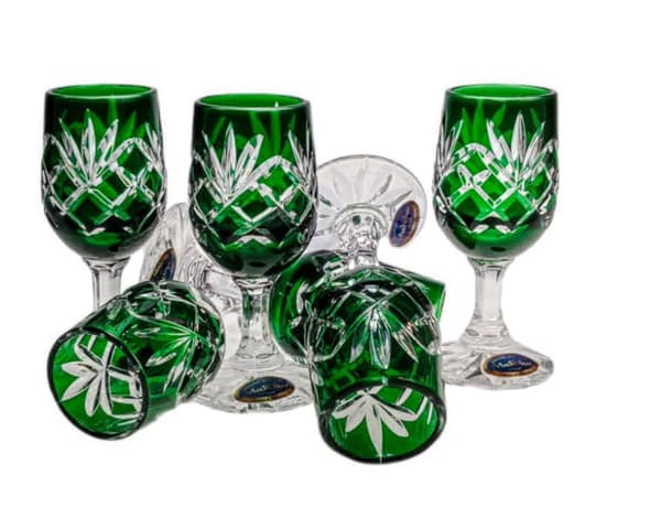 Smaragdkrystal vodkaglas 25ml Ananas