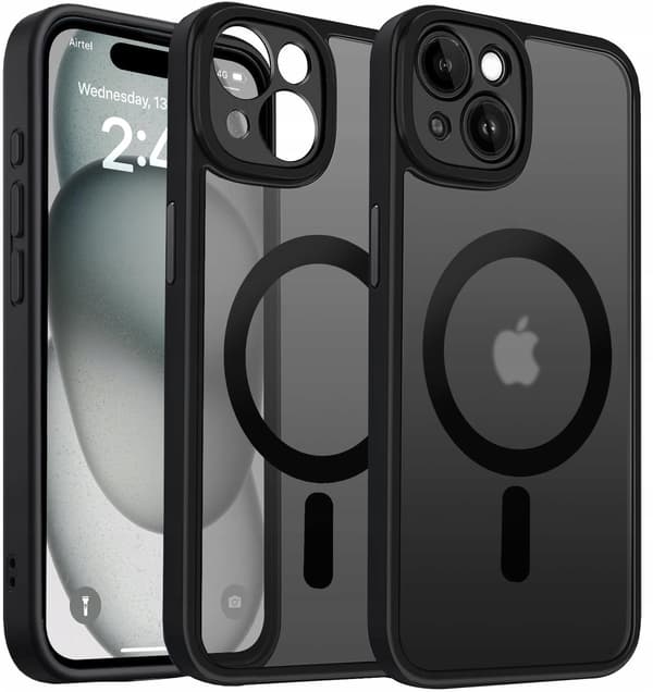 Etui til IPHONE 15 MagSafe MAT MAT BAGSIDER + GLAS