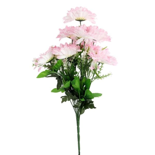 Kunstig buket af lyserøde gerberaer 9 stk. - Elegant dekoration 54 cm