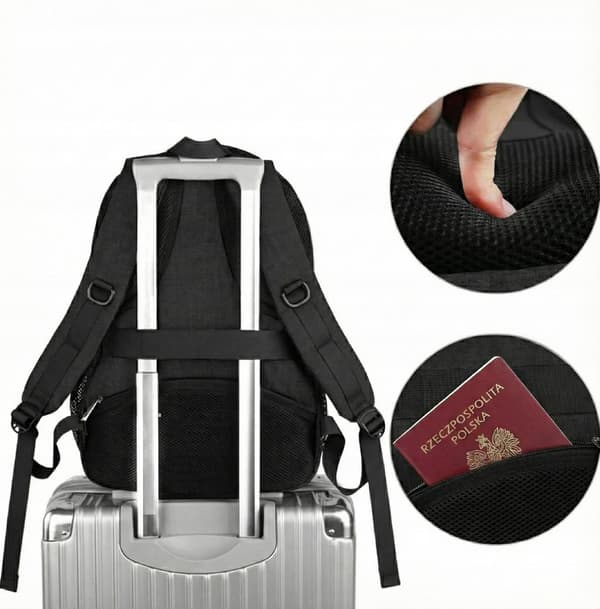 Matein 1035 BLK 17" Laptop Rygsæk Sort
