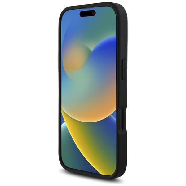 Karl Lagerfeld HC Grained PU -metallikotelo iPhone 16 Pro Maxille, musta