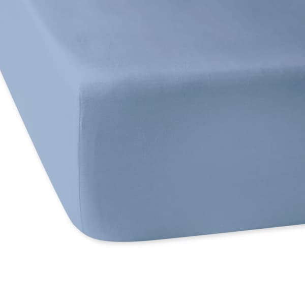 Bomuldslagner 140x200 glat satinblå