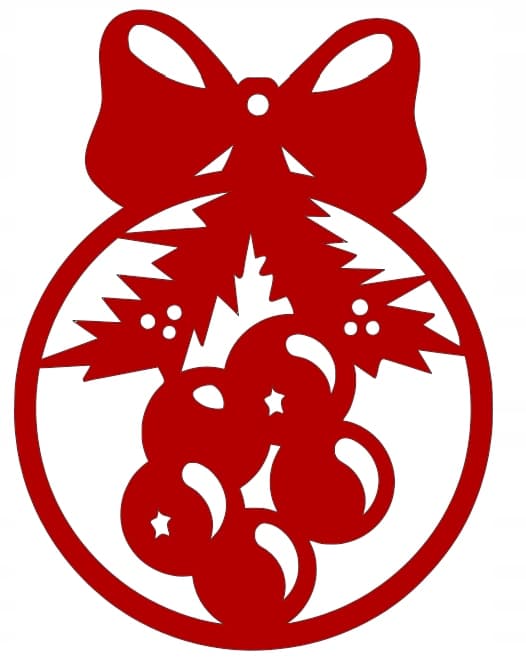 Ś11 Julevedhæng ÅBENT WORK-dekoration julekugle sort