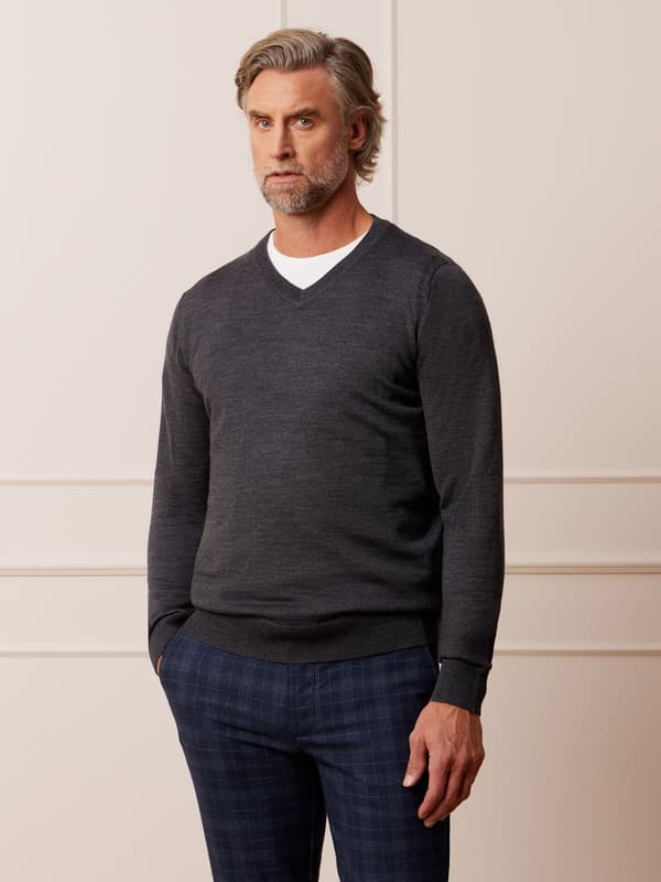 GRÅ GLASGOW SWEATER L