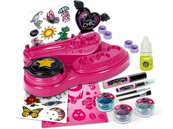 Clementoni Crazy Chic Tattoo Kit til skøre glittertatoveringer