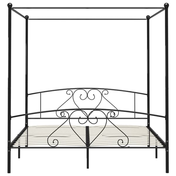 vidaXL himmelsengestel sort metal 200 x 200 cm