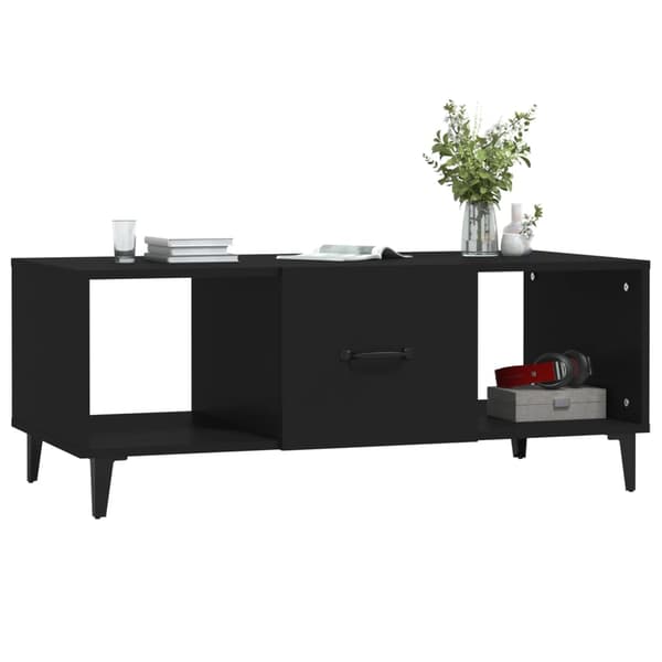 vidaXL sofabord, sort, 102x50x40 cm, træbaseret materiale