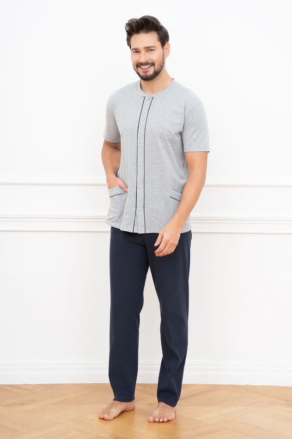 Alcest herrpyjamas kortärmad, långbyxor L