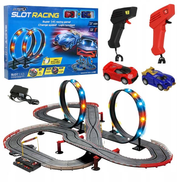 LED-racerbane + 2 biler 705 cm Z3033