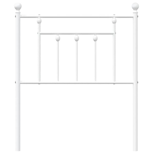 vidaXL metalsengegavl hvid 75 cm