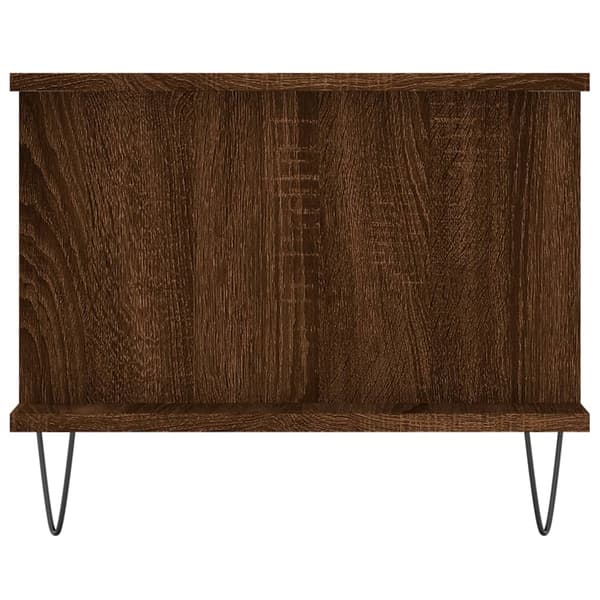 vidaXL sofabord brunt egetræ 90x50x40 cm