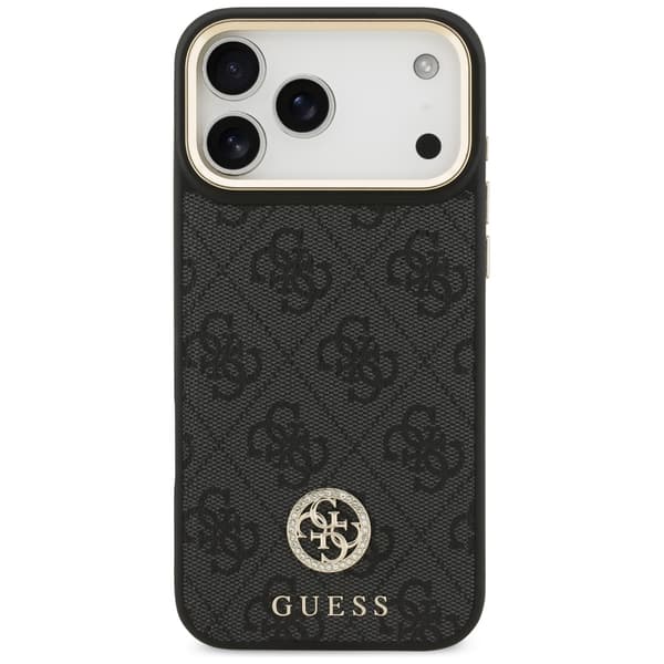 Guess 4G Strass Logo MagSafe-etui til iPhone 17 Pro Max, sort