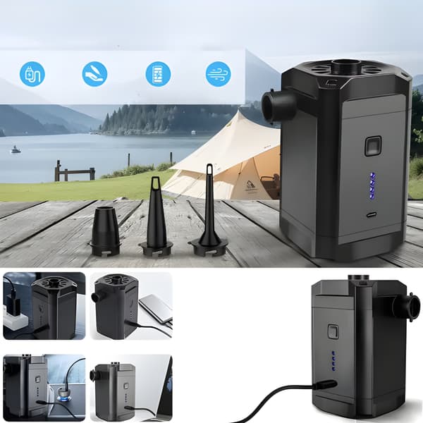 Uppladdningsbar elektrisk luftpump för pontonpool med USB-anslutning
