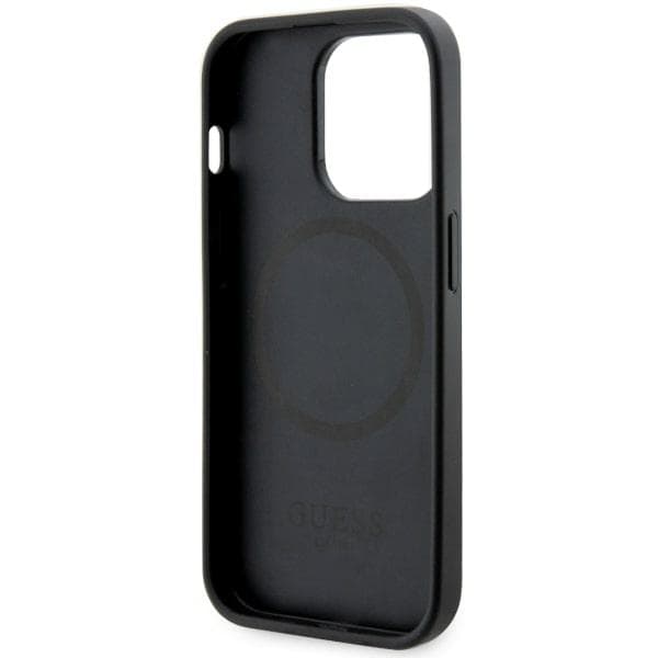 Guess GCube Stripes MagSafe-etui til iPhone 14 Pro Max, sort