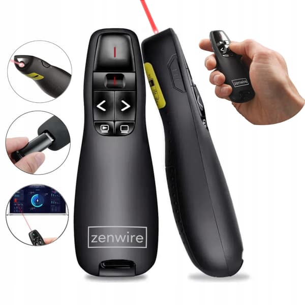 Zenwire S15 trådløs laserpointer præsentationsfernbetjening USB-laser