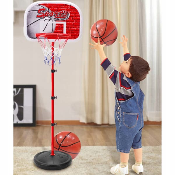 Basketball til børn, stativ, bold, pumpe, kurv, justering, 777-441