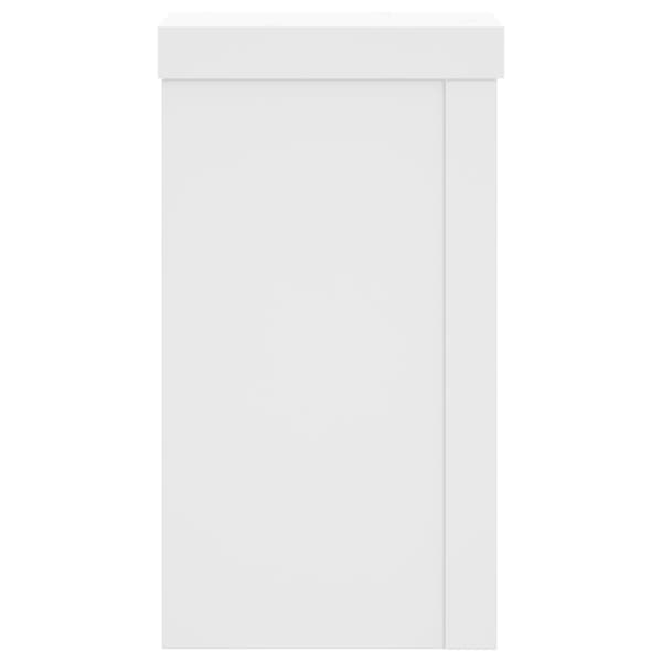 vidaXL urtepotteunderkopper, 2 stk., hvide, 10x10x18 cm