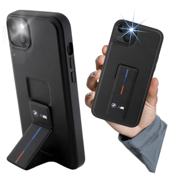 BMW Grip Hot Stamp-cover til iPhone 14, sort