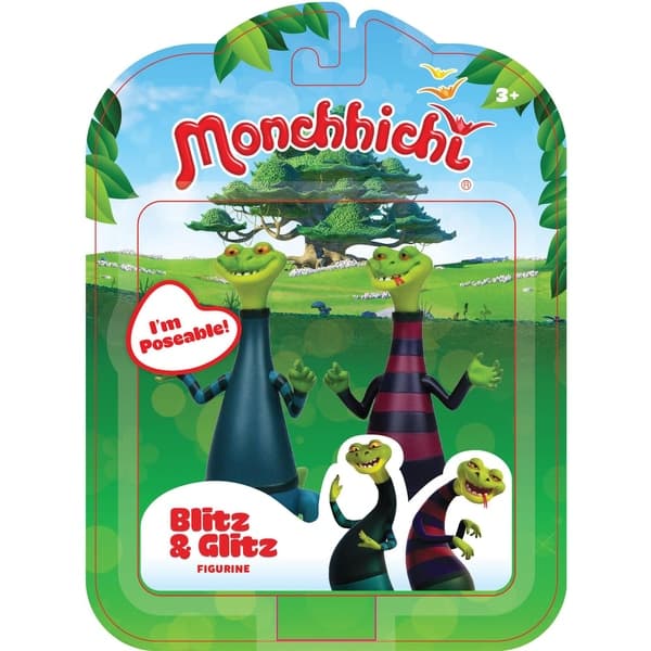 MONCHHICHI Blitz og Glitz figurer 2-pak 10 cm