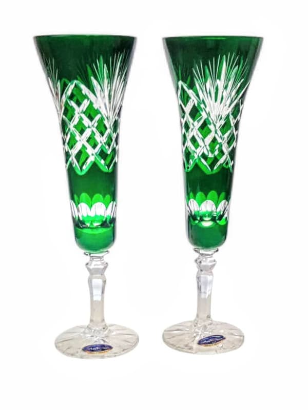 Smaragdkrystal Champagneglas 170 ml Ananas