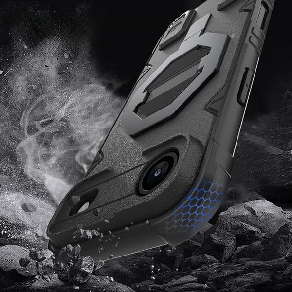 iPhone Air Armor-etui, MagSafe-resistent, med stativ, sort