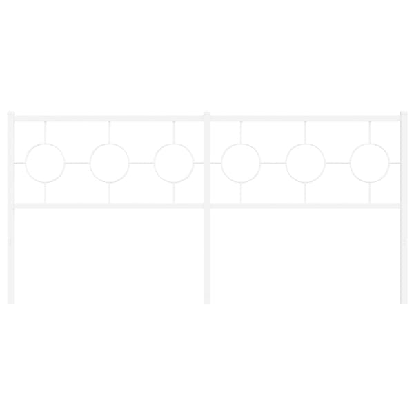 vidaXL metalsengegavl hvid 180 cm