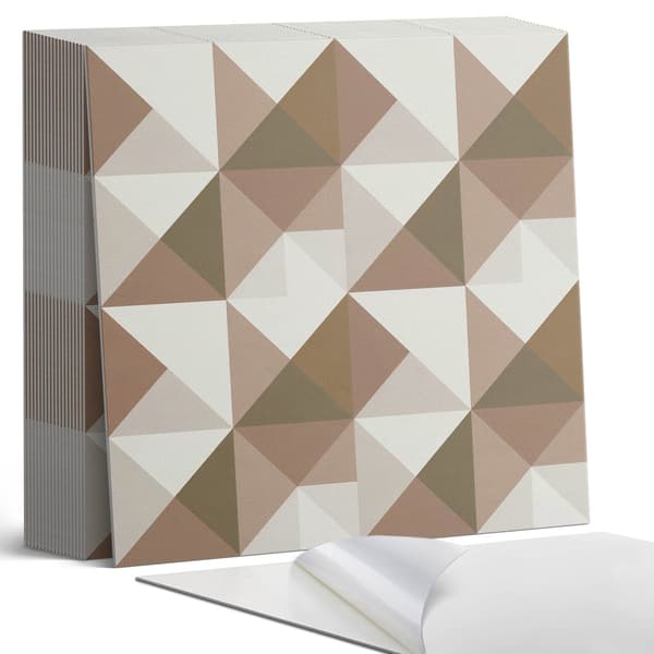 Set med vinylplattor enkel installation triangulär geometri 20x20x20 cm