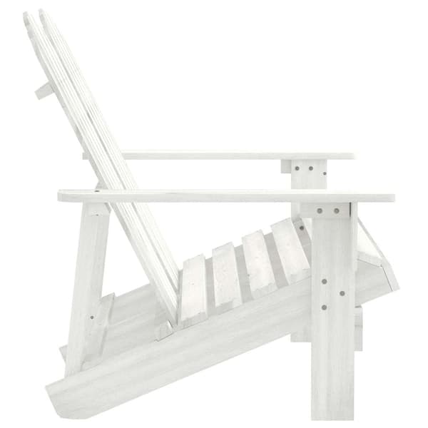 vidaXL 2-sits Adirondack trädgårdsstol, gran, vit