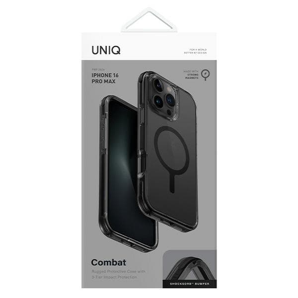 UNIQ Combat MagSafe-etui til iPhone 16 Pro Max, sort