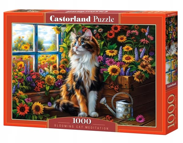 Pussel 1000 brikker C-105342-2 blomstrende kat Medling
