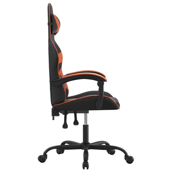 vidaXL gamingstol, sort og orange, kunstlæder