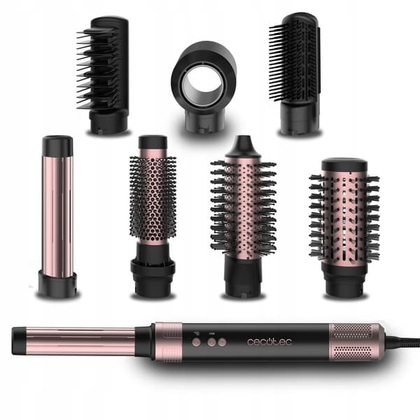 Cecotec Bamba CeramicCare AirGlam Sort 8-i-1 1400W Hårkrøller og Hårtørrer