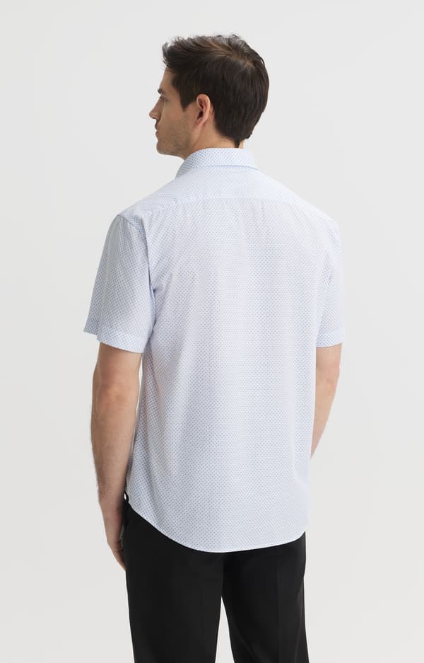 Slim fit -paita mikrokuvioinnilla M