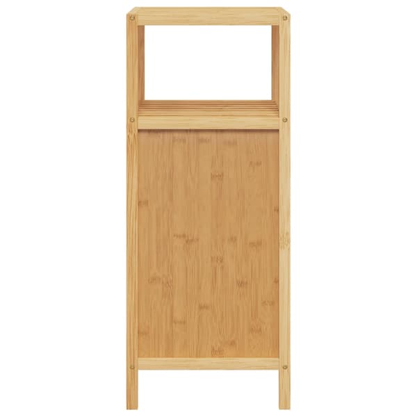 vidaXL Badrumsskåp med hyllplan 36x33x87 cm bambu