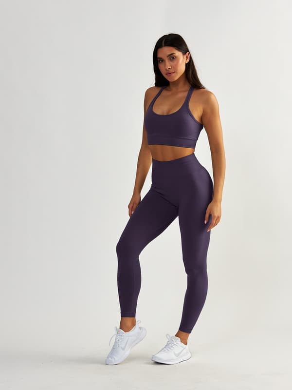 Lila Sport-BH - Gym Queen S