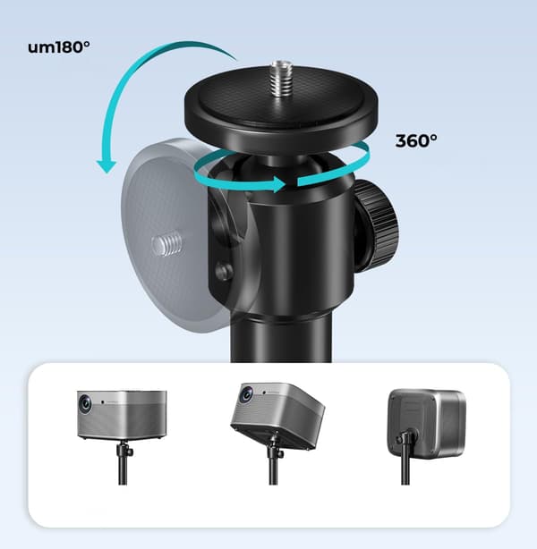 Universal projektorstativ viozon DE-PR-01B 88 cm justerbart stativ til projektor og bærbar computer