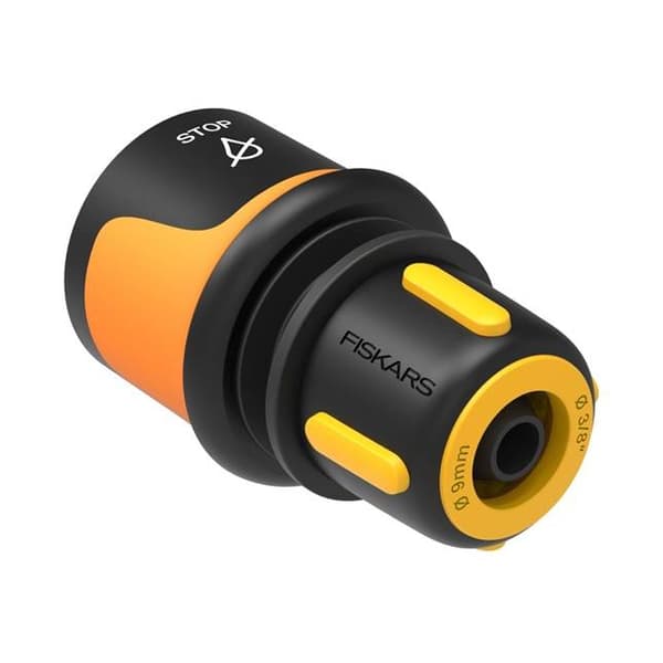 Fiskars Snabbkoppling STOP 3/8" 1027078 Med Stopp Bevattningssystem